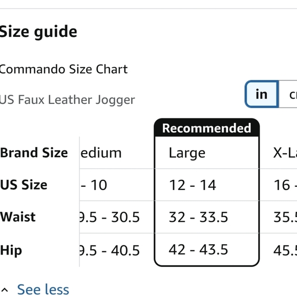 Commando NWTs Faux Leather Jogger - Picture 6 of 8